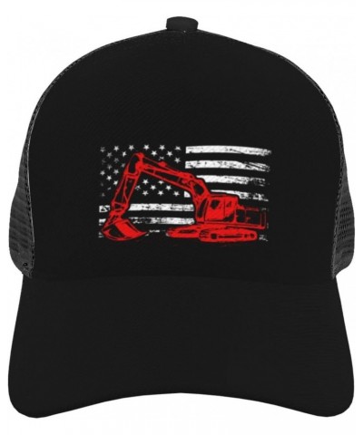 Heavy Equipment Operator USA Flag Baseball Cap for Men Women Breathable Mesh Back Baseball Caps Adjustable Casual Outdoor Hat...