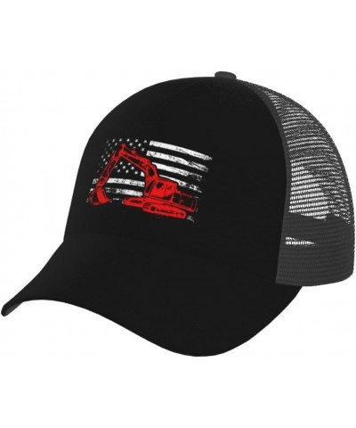 Heavy Equipment Operator USA Flag Baseball Cap for Men Women Breathable Mesh Back Baseball Caps Adjustable Casual Outdoor Hat...