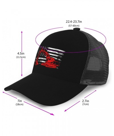 Heavy Equipment Operator USA Flag Baseball Cap for Men Women Breathable Mesh Back Baseball Caps Adjustable Casual Outdoor Hat...