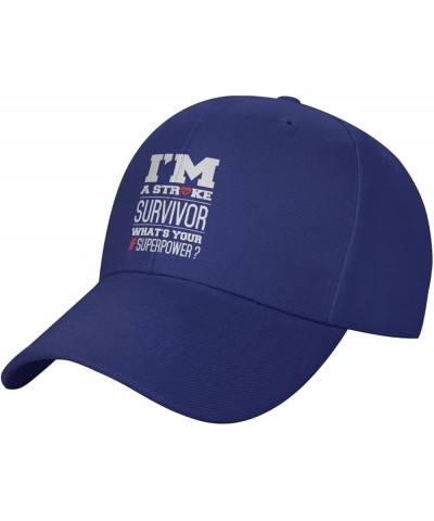 I'm A Stroke Survivor Hat Outdoor Cap Baseball Cap Sandwich Cap Truck Driver's Hat Casquette Blue $18.52 Baseball Caps