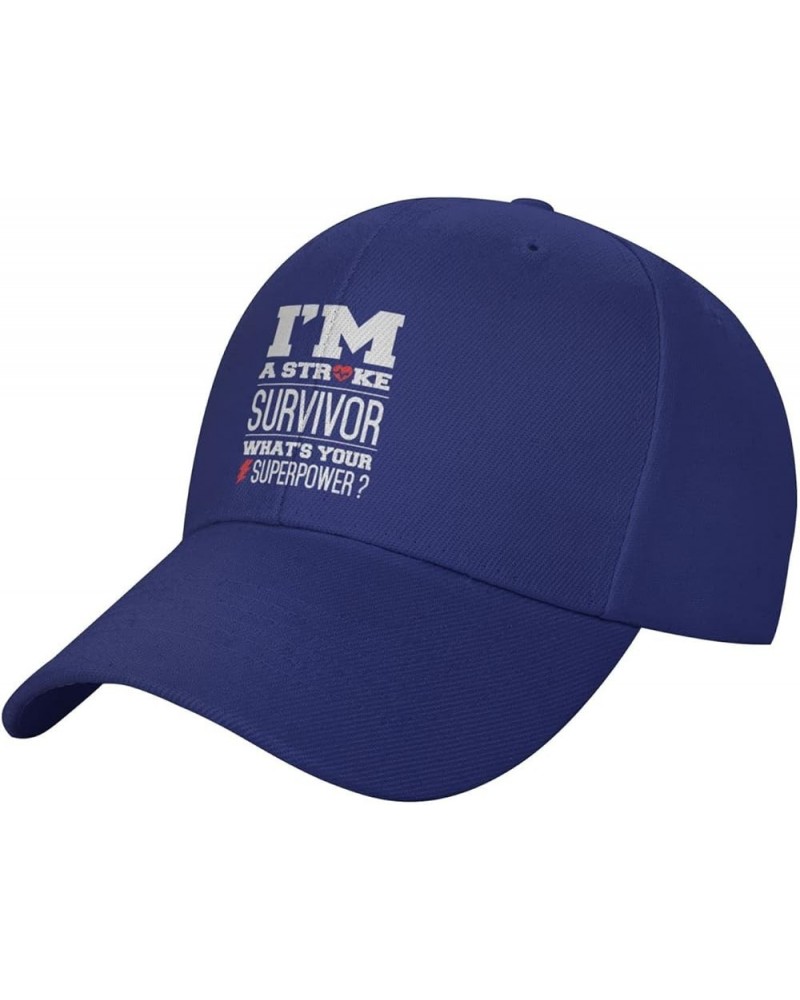 I'm A Stroke Survivor Hat Outdoor Cap Baseball Cap Sandwich Cap Truck Driver's Hat Casquette Blue $18.52 Baseball Caps