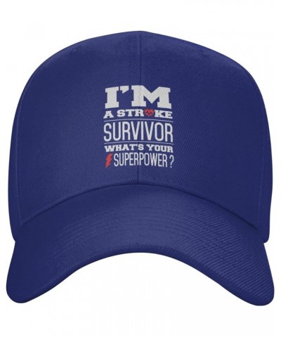 I'm A Stroke Survivor Hat Outdoor Cap Baseball Cap Sandwich Cap Truck Driver's Hat Casquette Blue $18.52 Baseball Caps