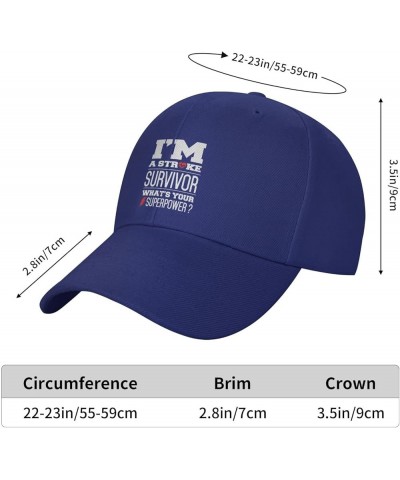 I'm A Stroke Survivor Hat Outdoor Cap Baseball Cap Sandwich Cap Truck Driver's Hat Casquette Blue $18.52 Baseball Caps