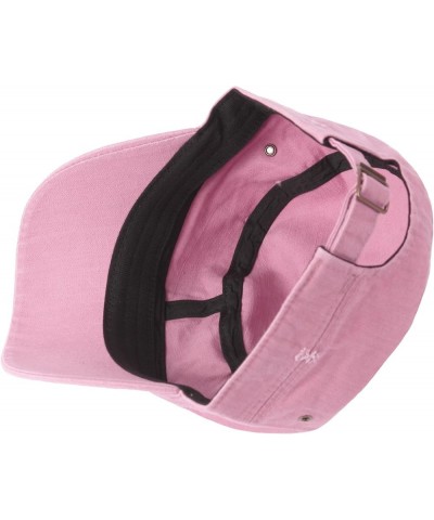 A172 Unisex Pre-Curved Distressed Vintage Basic Club Army Cap Cadet Military Hat Pink $13.50 Baseball Caps