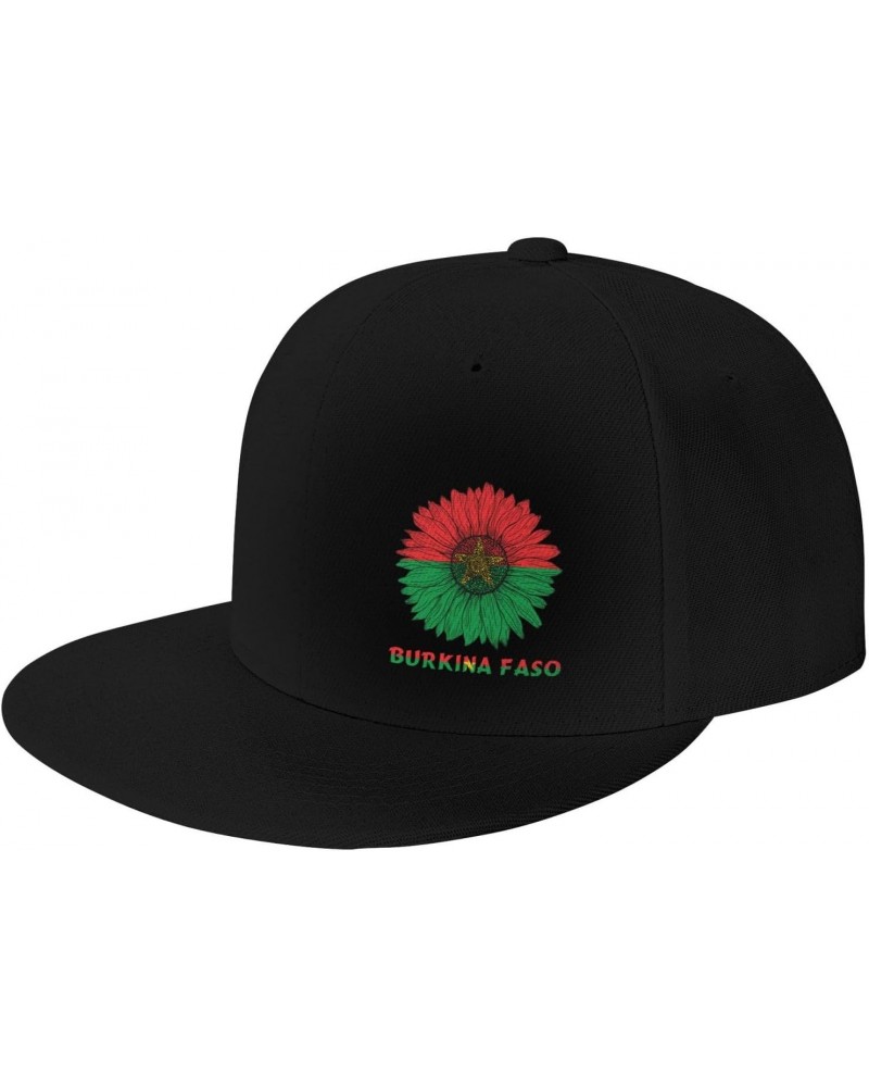 Burkina Faso Flag and Sunflower Baseball Cap Dad Trucker Flat Classic Adjustable Hats Men Women Hat Uv Protection Sun Protect...