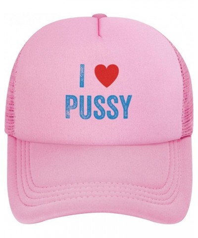 I Love Pussy Men's Baseball Hat Low Profile Snapback Cap Adjustable Pink $9.53 Baseball Caps