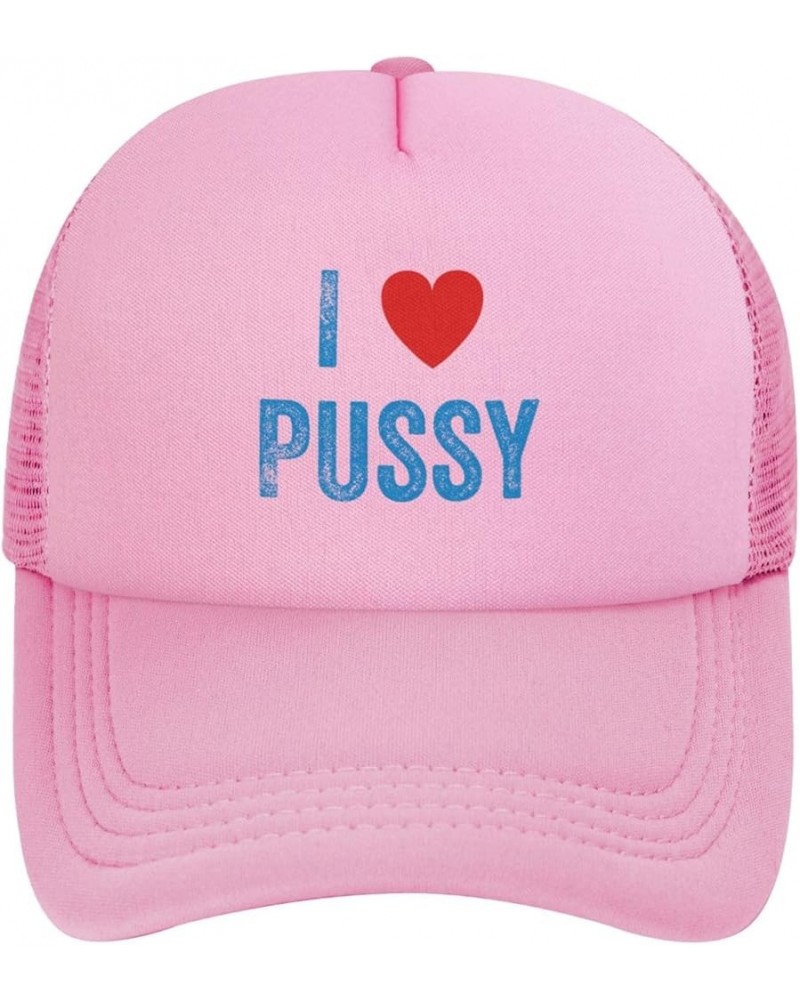 I Love Pussy Men's Baseball Hat Low Profile Snapback Cap Adjustable Pink $9.53 Baseball Caps