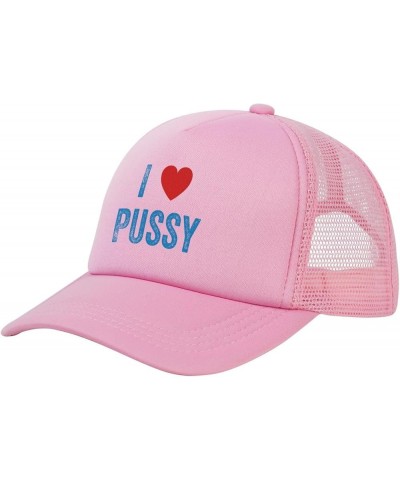 I Love Pussy Men's Baseball Hat Low Profile Snapback Cap Adjustable Pink $9.53 Baseball Caps