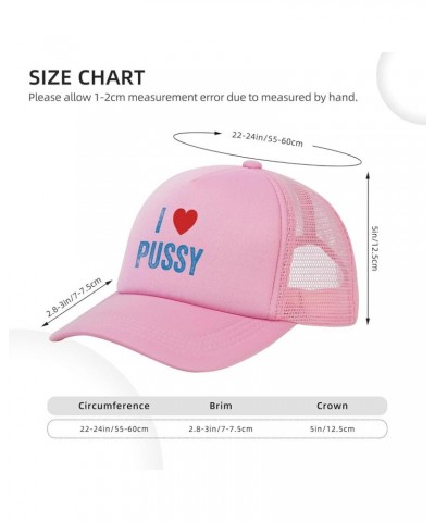 I Love Pussy Men's Baseball Hat Low Profile Snapback Cap Adjustable Pink $9.53 Baseball Caps