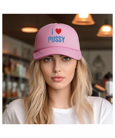 I Love Pussy Men's Baseball Hat Low Profile Snapback Cap Adjustable Pink $9.53 Baseball Caps