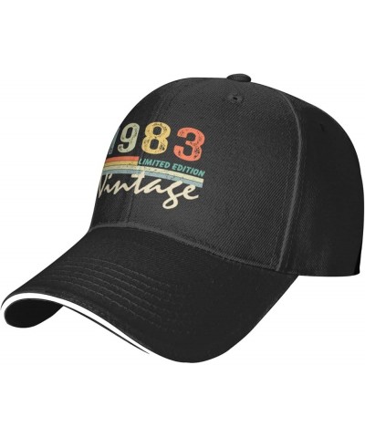 Vintage Gramophone 40th Birthday 1983 40 Years Old Unisex Baseball Cap Classic Dad Hat Adjustable Black $11.61 Baseball Caps