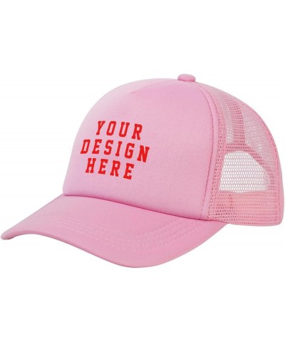 Custom Hats for Men Design Your Own Name Logo Text Image Personalized Hats Pink $7.63 Baseball Caps