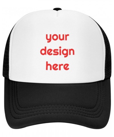 Custom Hats for Men Add Your Own Photo Logo Picture Design Your Personalized Trucker Hats Black $7.77 Baseball Caps