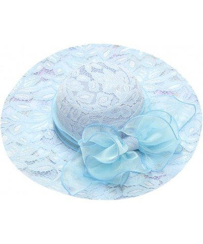 Women's Church Fascinator Bridal Tea Party Wedding Hat in N Out Burger Hat Light Blue-h $8.34 Sun Hats