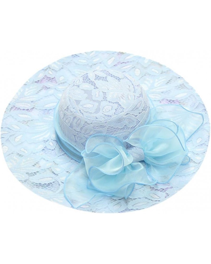 Women's Church Fascinator Bridal Tea Party Wedding Hat in N Out Burger Hat Light Blue-h $8.34 Sun Hats