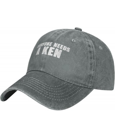 Men Women Baseball Hats Adjustable Everyone Needs a Ken Washed Denim Low Profile Dad Hat Gray $9.54 Baseball Caps