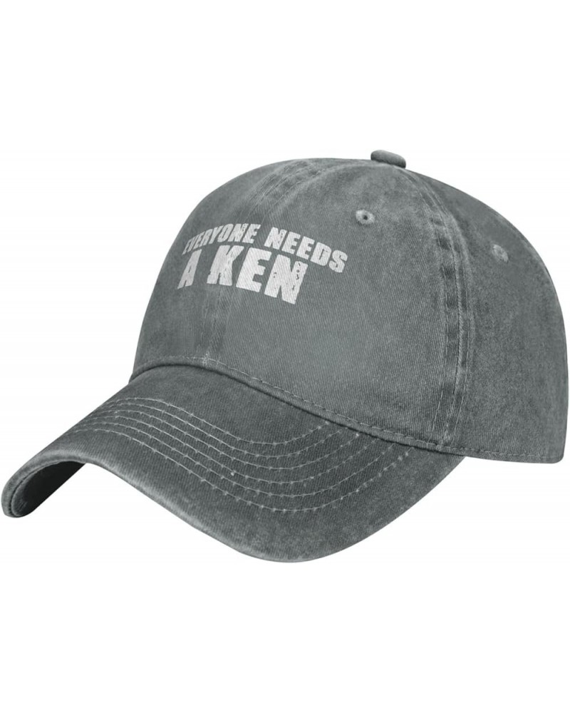 Men Women Baseball Hats Adjustable Everyone Needs a Ken Washed Denim Low Profile Dad Hat Gray $9.54 Baseball Caps