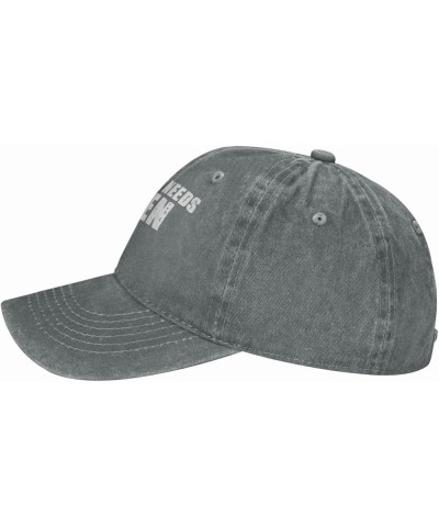 Men Women Baseball Hats Adjustable Everyone Needs a Ken Washed Denim Low Profile Dad Hat Gray $9.54 Baseball Caps