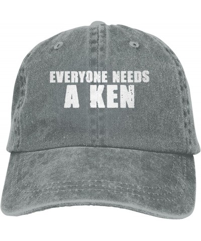 Men Women Baseball Hats Adjustable Everyone Needs a Ken Washed Denim Low Profile Dad Hat Gray $9.54 Baseball Caps