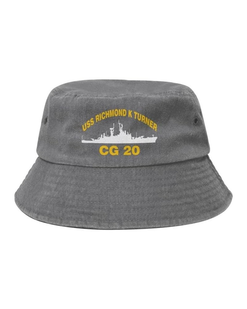 USS Richmond K Turner CG 20 DLG 20 Flag-Vintage Fisherman hat Sandwich hat Cowboy hat Baseball Cap Gray $13.79 Baseball Caps