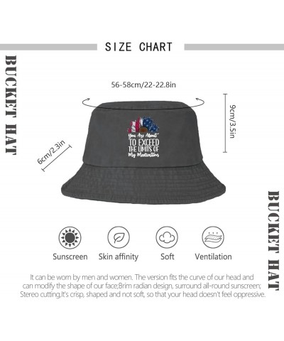 You are About to Exceed The Limits of My Medication Bucket Hat Bucket Hat Trendy Womens Hats for Fishing Wash Black $11.65 Bu...