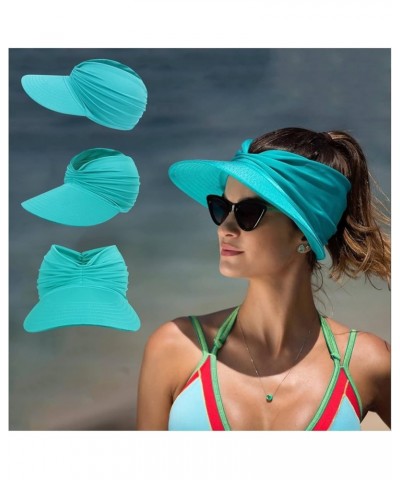 Wide Brim Sunhat Women Outdoor Summer Hat Open Top Hollow Cap Adult Sun Visor Hat Travel Seaside Beach Hat Fluorescence $13.5...