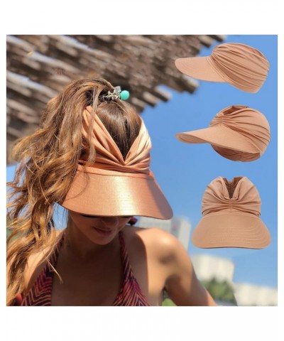 Wide Brim Sunhat Women Outdoor Summer Hat Open Top Hollow Cap Adult Sun Visor Hat Travel Seaside Beach Hat Fluorescence $13.5...