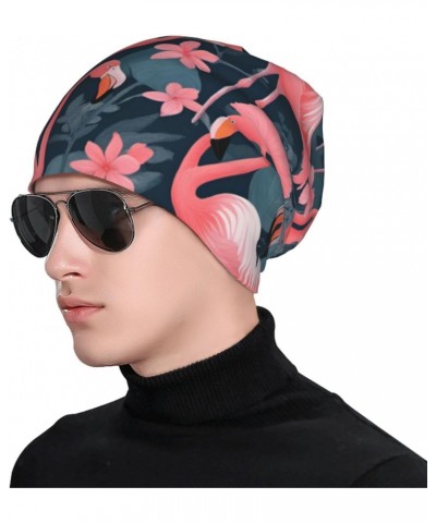 Pink Flamingos Versatile Knit Hat with Brim - Quality Men's & Women's Winter Headwear, Fashion Adult Knit Cap $13.54 Skullies...