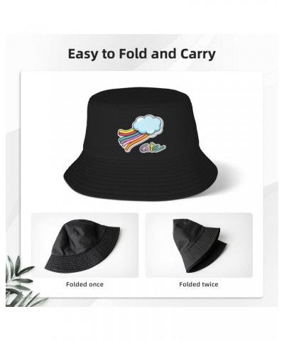 Lovely Clouds with Rainbow Bucket Hat for Women Men Bucket Hats Summer Sun Hats Beach Travel Fishing Golf Cap $12.91 Bucket Hats