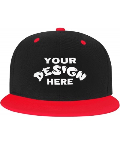 Custom Caps Add Your Custom,Custom Name Hat,Add Your Own Text and Design,Classic Mens Womens Trucker Hat Red $8.00 Baseball Caps