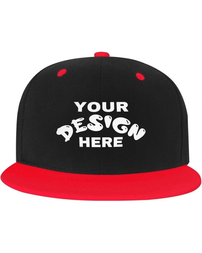 Custom Caps Add Your Custom,Custom Name Hat,Add Your Own Text and Design,Classic Mens Womens Trucker Hat Red $8.00 Baseball Caps