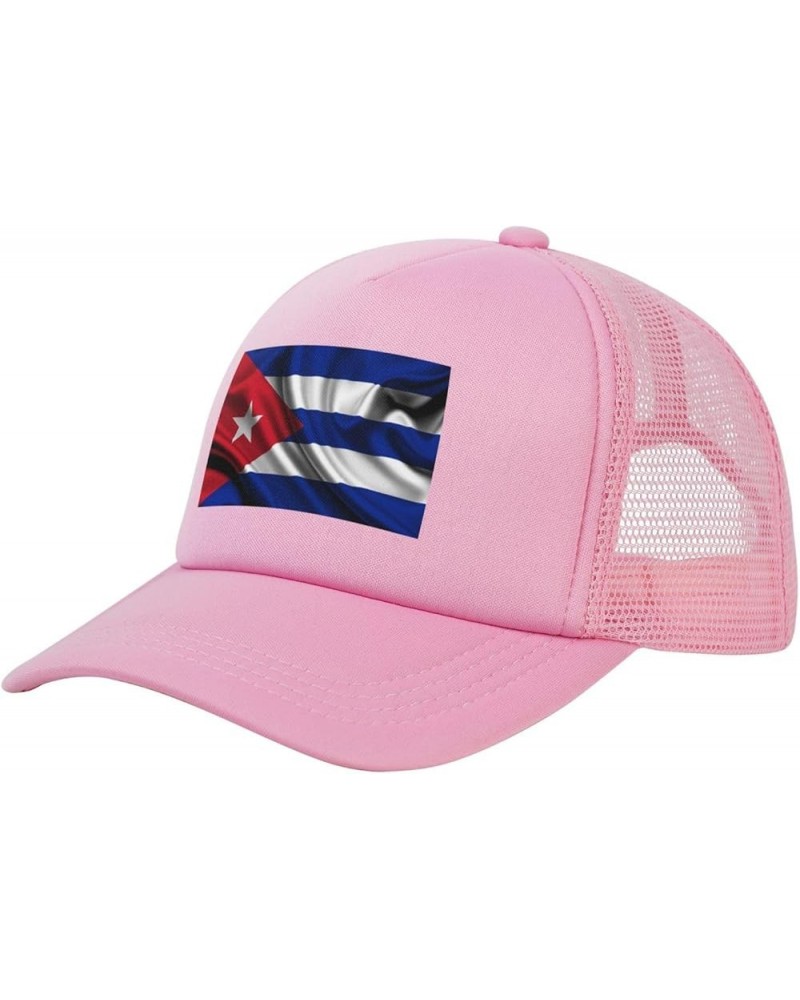 Dad Hat/Cap Mesh Baseball Cap Adjustable Trucker Hat Unisex Pink $11.69 Baseball Caps