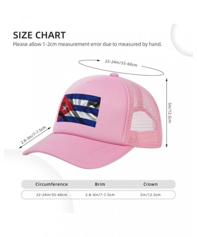 Dad Hat/Cap Mesh Baseball Cap Adjustable Trucker Hat Unisex Pink $11.69 Baseball Caps