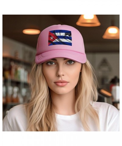 Dad Hat/Cap Mesh Baseball Cap Adjustable Trucker Hat Unisex Pink $11.69 Baseball Caps