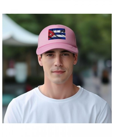 Dad Hat/Cap Mesh Baseball Cap Adjustable Trucker Hat Unisex Pink $11.69 Baseball Caps