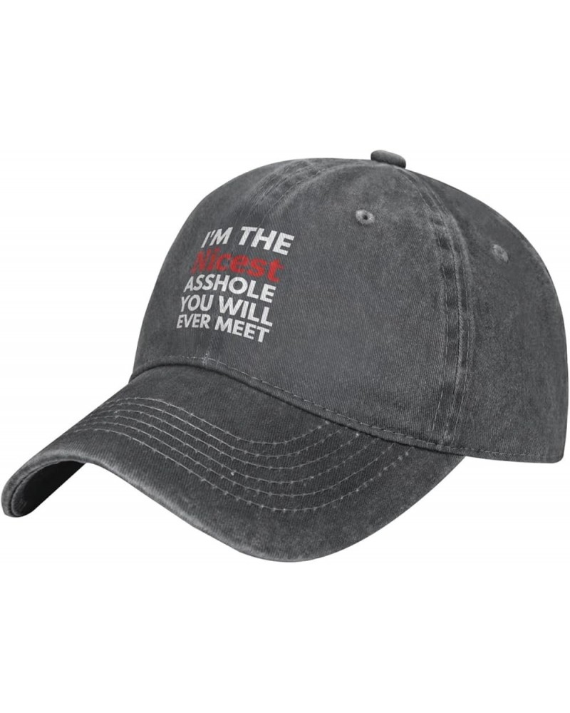 I'm The Nicest Asshole You'll Ever Meet Adult Cowboy Hat Womens Man Outdoor Cap Adjustable Deep Heather $17.66 Cowboy Hats