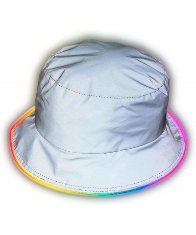 Light Up Reflective Bucket Hat - Rainbow Mode LED Bucket Hat - Fluorescent Hat - Bucket Hat for Men, Women Reflective/Rainbow...