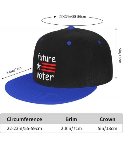 Men Women Baseball Hat Future Voter Original Dad Hat Adjustable Flat Brim Caps,White Blue $11.21 Baseball Caps