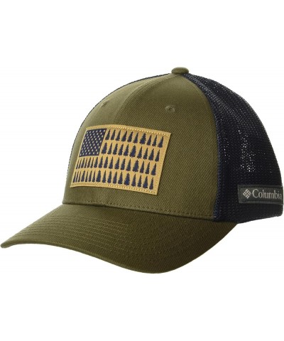 Tree Flag Mesh Ball Cap-Low Crown Olive Green, Collegiate Navy $12.52 Baseball Caps