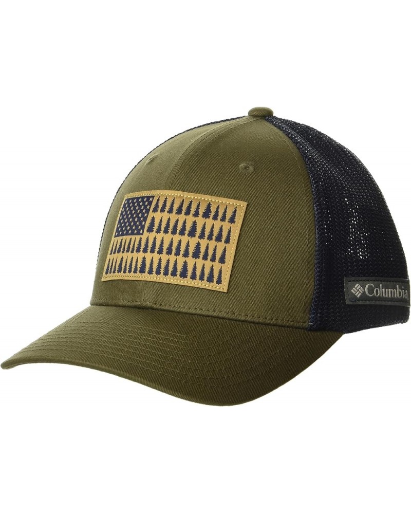 Tree Flag Mesh Ball Cap-Low Crown Olive Green, Collegiate Navy $12.52 Baseball Caps