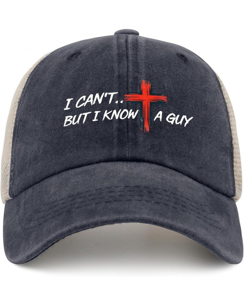 I Can't But I Know A Guy Hats Running Cap AllBlack Baseball Hat Gifts for Him Workout Cap Purplish Blue04 $11.20 Baseball Caps