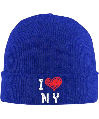 I Love New York Beanie Hat Men Winter Warm Hat Women Knit Stocking Hat Slouchy Skull Cap Knitted Hat Black Blue $11.14 Skulli...