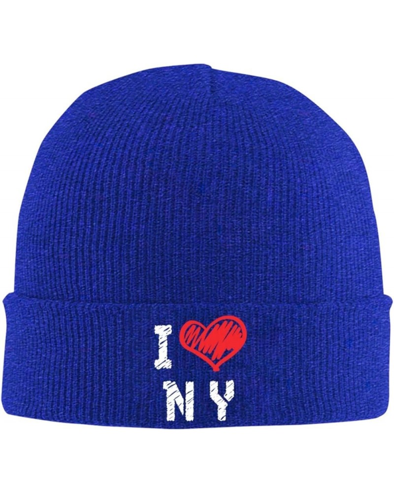 I Love New York Beanie Hat Men Winter Warm Hat Women Knit Stocking Hat Slouchy Skull Cap Knitted Hat Black Blue $11.14 Skulli...