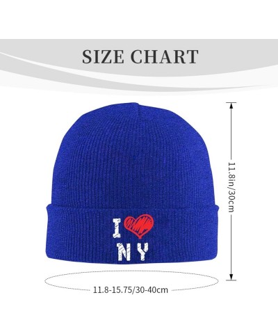 I Love New York Beanie Hat Men Winter Warm Hat Women Knit Stocking Hat Slouchy Skull Cap Knitted Hat Black Blue $11.14 Skulli...