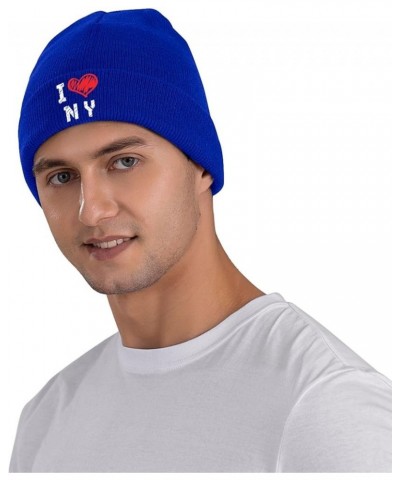 I Love New York Beanie Hat Men Winter Warm Hat Women Knit Stocking Hat Slouchy Skull Cap Knitted Hat Black Blue $11.14 Skulli...