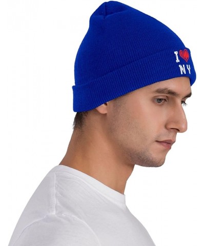 I Love New York Beanie Hat Men Winter Warm Hat Women Knit Stocking Hat Slouchy Skull Cap Knitted Hat Black Blue $11.14 Skulli...