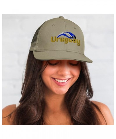 Custom Custom Trucker Hat Baseball Cap Uruguay Soccer Cup Cotton Sport Dad Hats for Men & Women Khaki Design Only $12.71 Base...