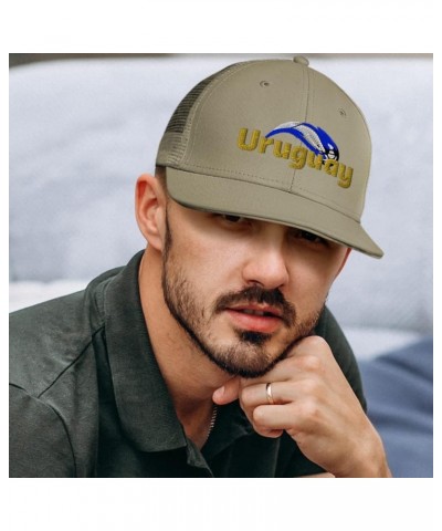 Custom Custom Trucker Hat Baseball Cap Uruguay Soccer Cup Cotton Sport Dad Hats for Men & Women Khaki Design Only $12.71 Base...