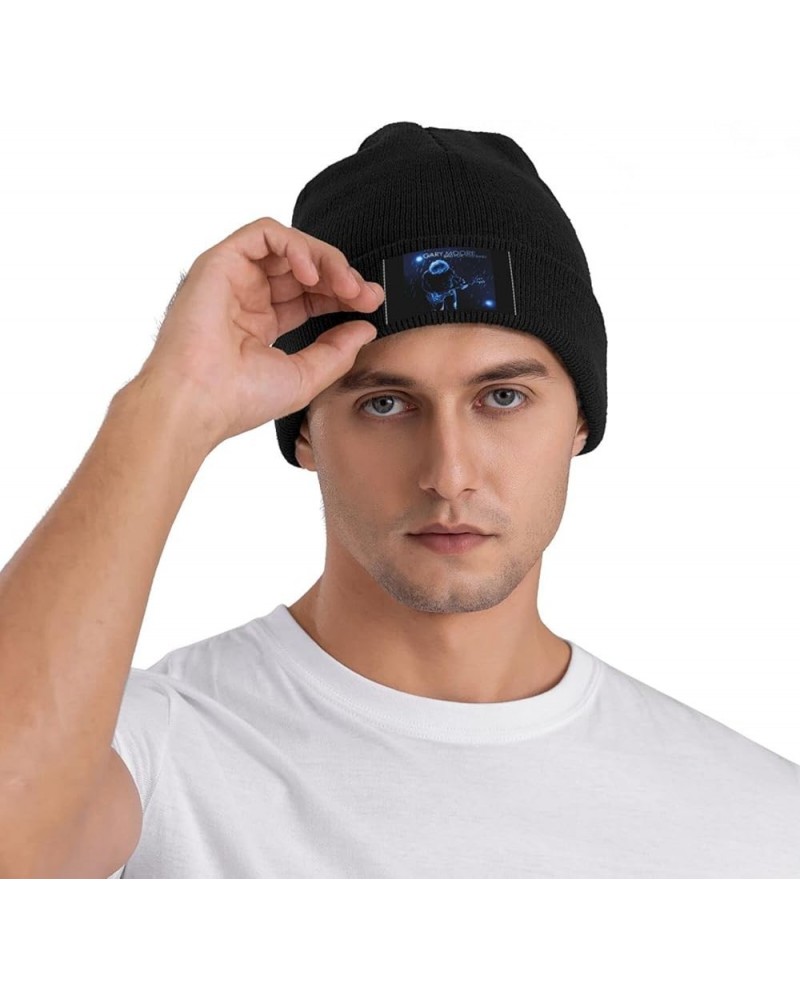 Gary Moore Knit Hat Unisex Warm Spring Autumn Winter Beanie Hat Soft & Stretchy Ski Cap Black Black $10.03 Skullies & Beanies