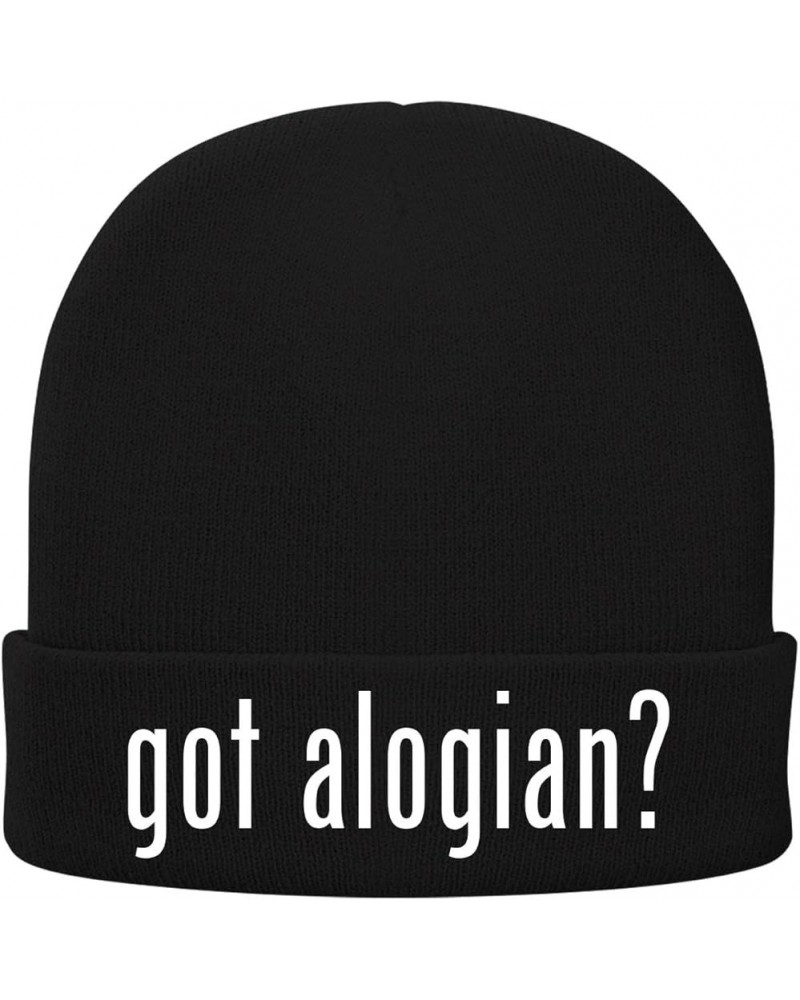 got Alogian? - Soft Adult Beanie Cap Black $13.61 Skullies & Beanies